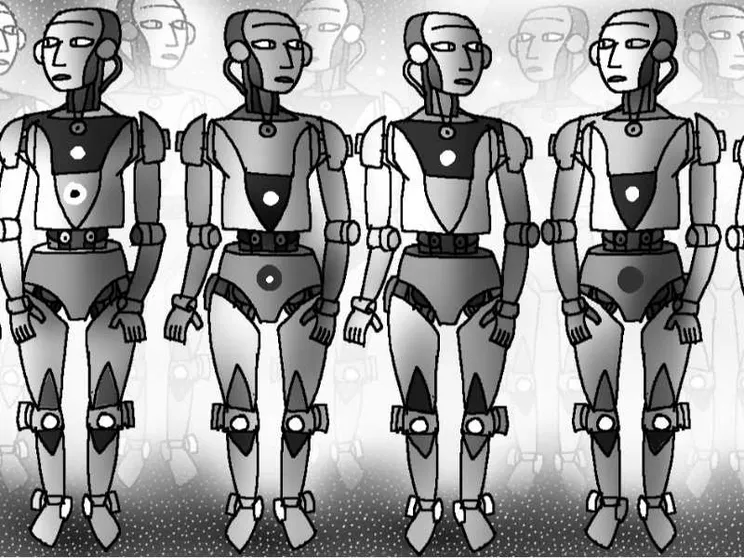 Dodici persone e un robot