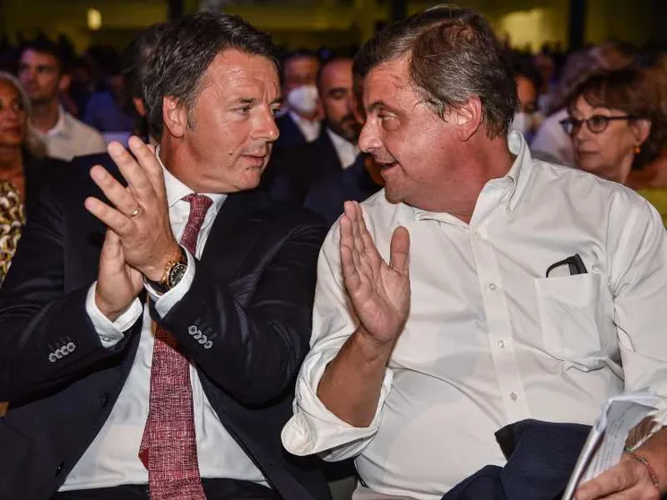 Matteo Renzi e Carlo Calenda all'apertura della campagna elettorale del Terzo Polo nel 2022