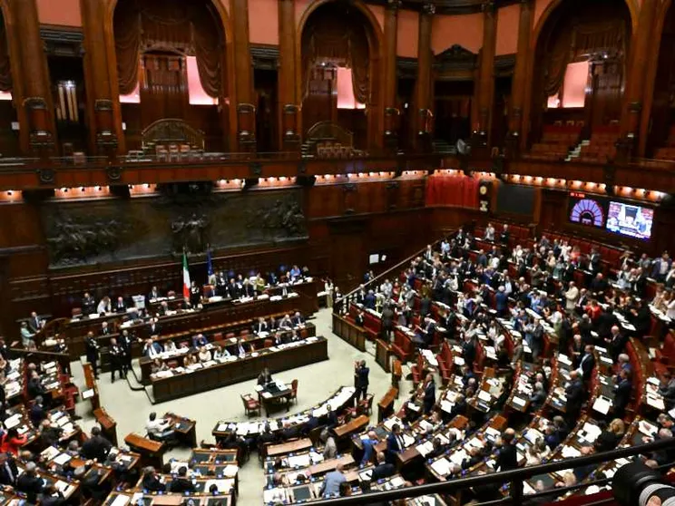 L’aula di Montecitorio durante le votazioni sulla nuova legge elettorale