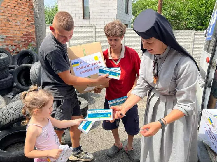 Gli aiuti del Papa nei villaggi dell'Ucraina devastati dagli attacchi russi