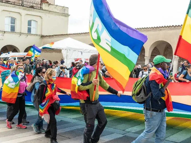 La Marcia straordinaria Perugia-Assisi per la pace in Ucraina, nell’aprile del 2022