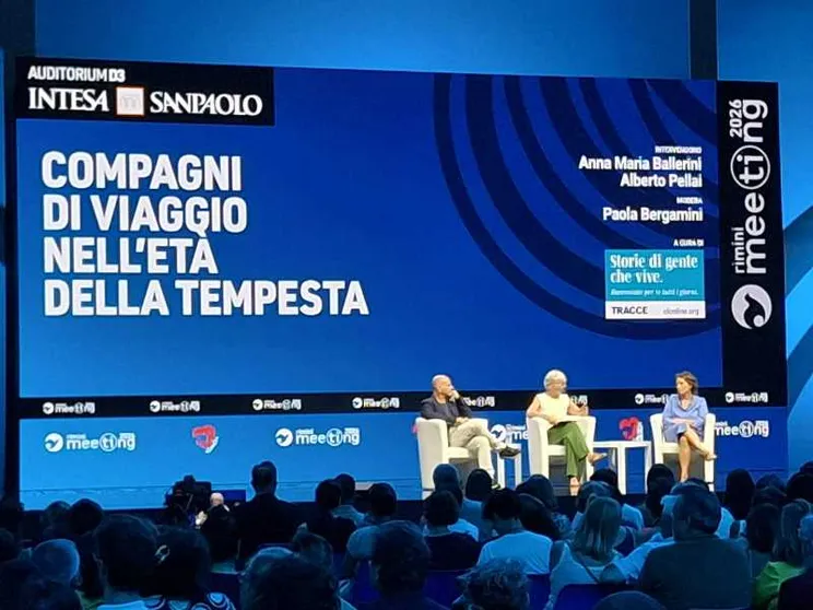 Un momento dell'incontro con Alberto Pellai e Anna Maria Ballerini al Meeting