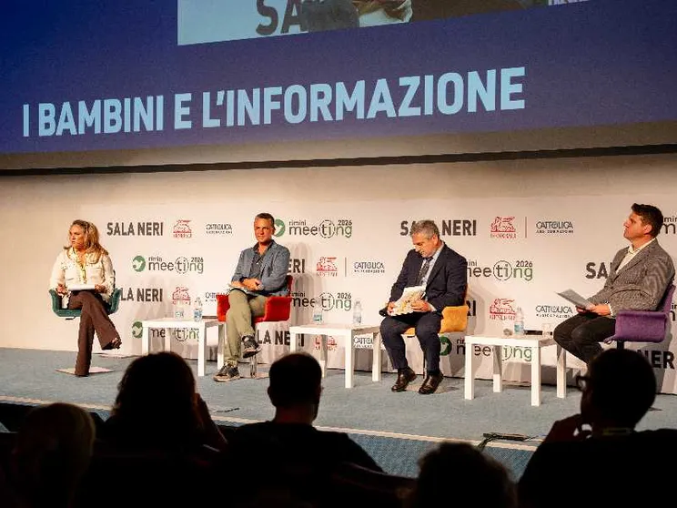 Un momento dell'incontro sui bambini e l'informazione al Meeting