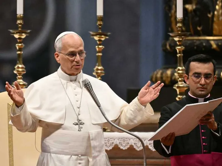 Papa Leone XIV all'Udienza generale di oggi, mercoledì 26 agosto 2026 / AFP