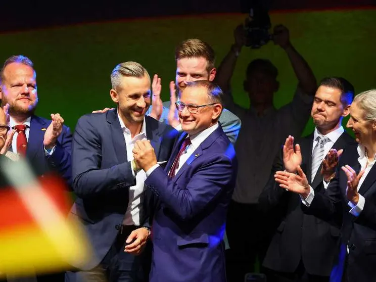 Ulrich Siegmund con gli altri leader di Afd