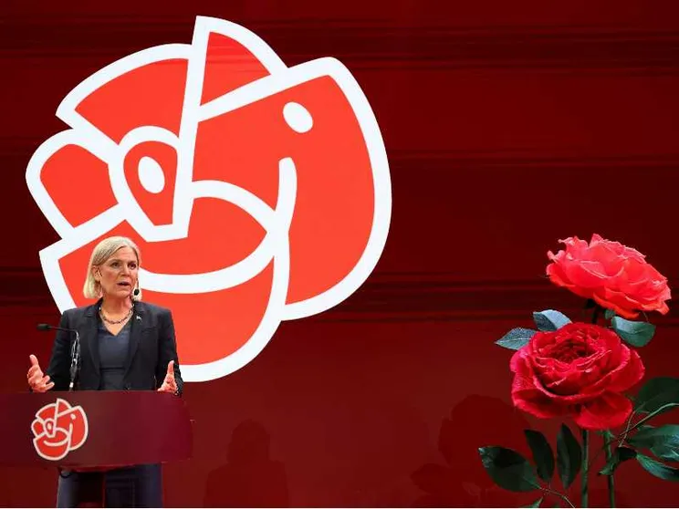 La leader dell'opposizione Magdalena Andersson, che guida i socialdemocratici in Svezia/ REUTERS