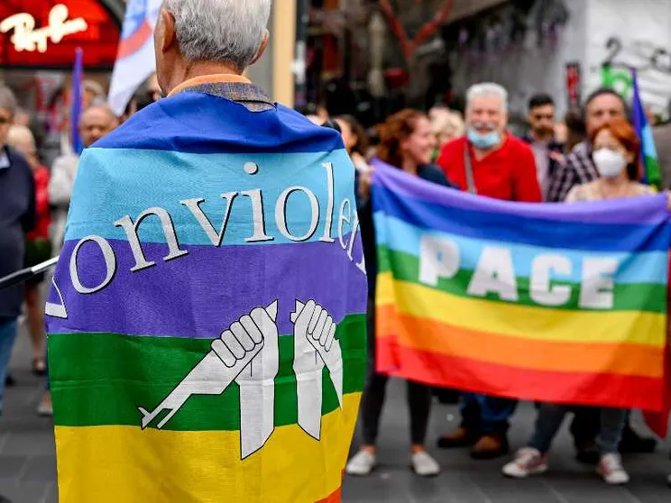 Una manifestazione per la pace