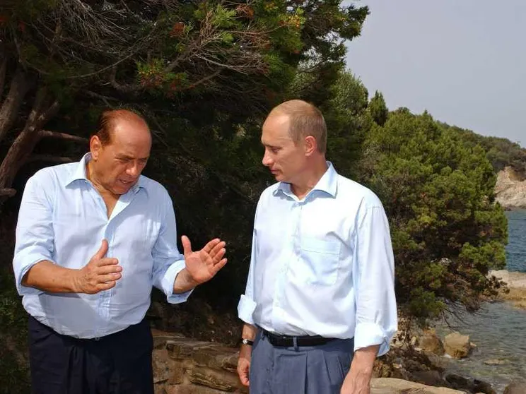 Agosto 2003, Berlusconi e Putin a villa Certosa / ANSA