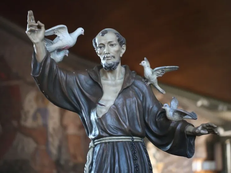 La statua di San Francesco nella parrocchia dedicata al Poverello di Assisi a Termoli / STEFANO LEONE