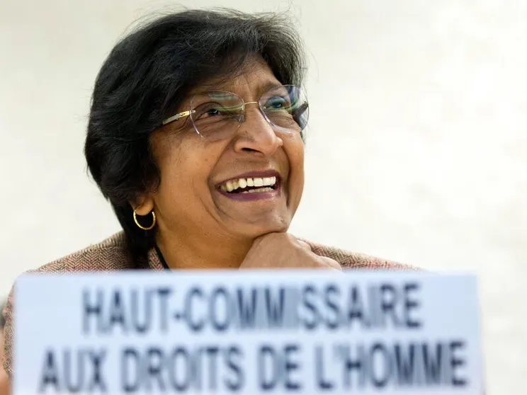 Navi Pillay a una sessione del Consiglio per i Diritti Umani dell'Onu a Ginevra nel 2012 / ANSA