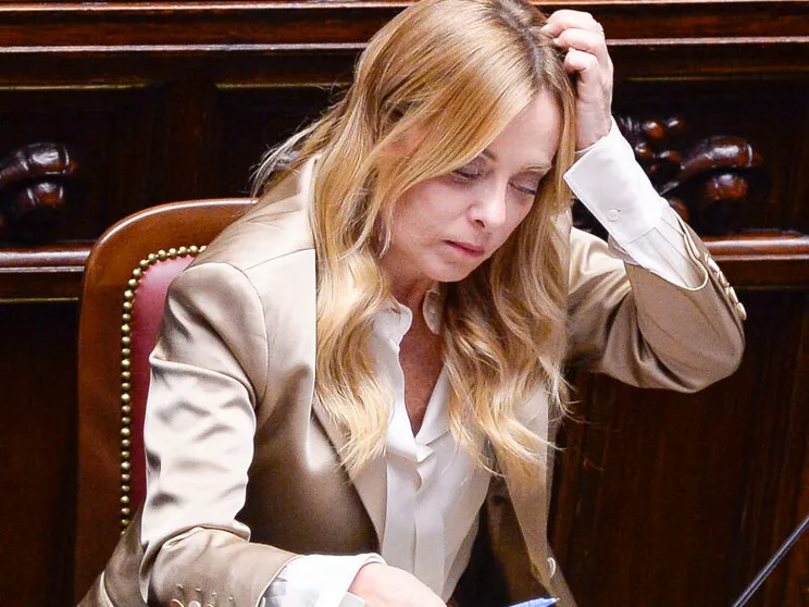 Giorgia Meloni ieri alla Camera/ FOTOGRAMMA