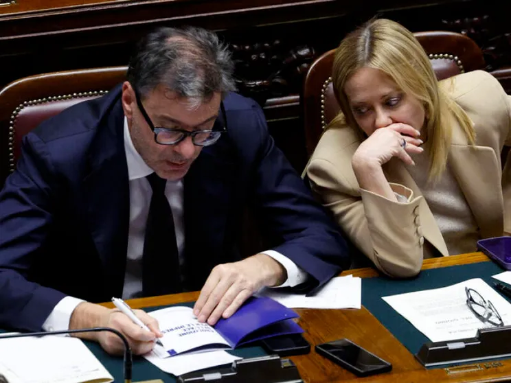 Meloni e Giorgetti alle Camere/ ANSA