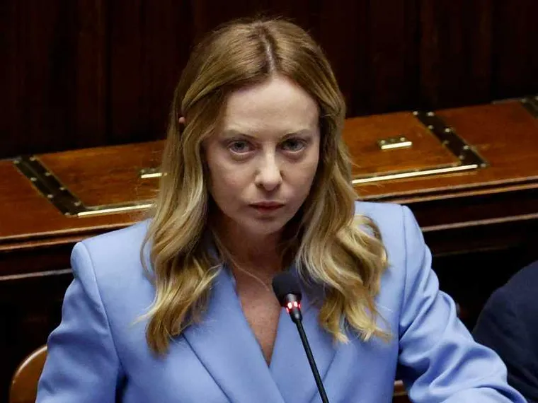 La presidente del Consiglio Giorgia Meloni, all'assemblea di Confcommercio, Roma 10 giugno 2026