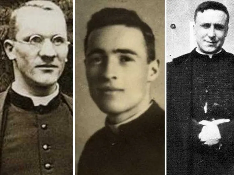 Da sinistra verso destra: padre Martino Capelli, don Ubaldo Marchioni e don Elia Comini