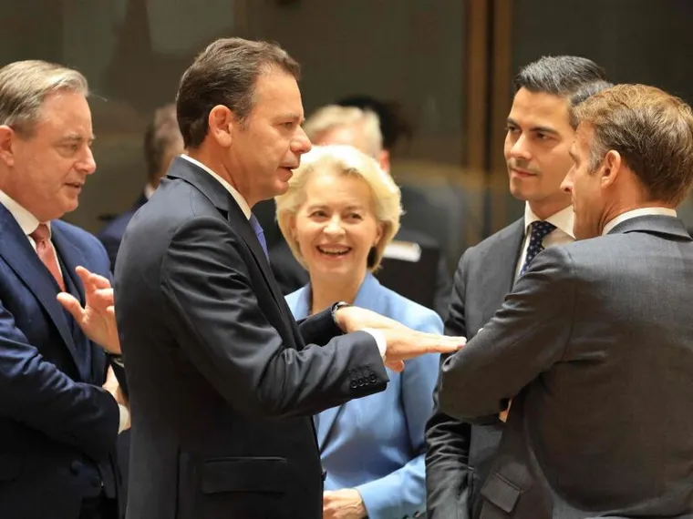 Un momento di pausa durante il vertice europeo