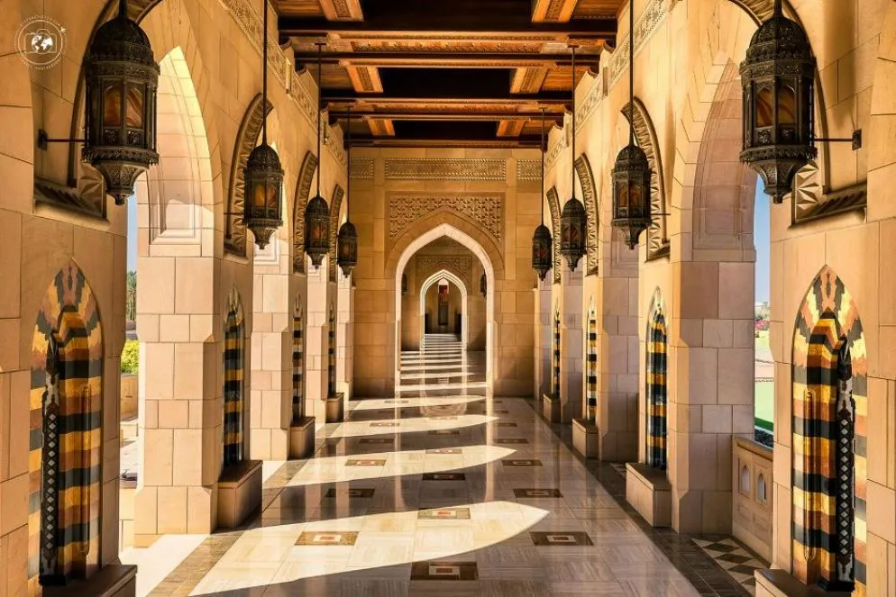 La Grande Moschea del sultano Qaboos a Muscat, in Oman