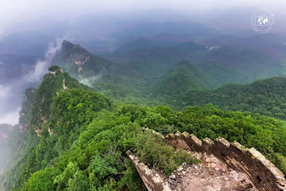Visione ampia del tratto di Jiankou