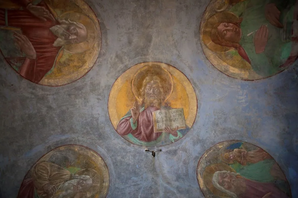 Affresco di Benozzo Gozzoli nell'oratorio di Monte Calvario