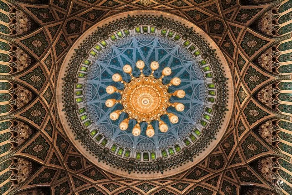 La Grande Moschea del sultano Qaboos a Muscat, in Oman