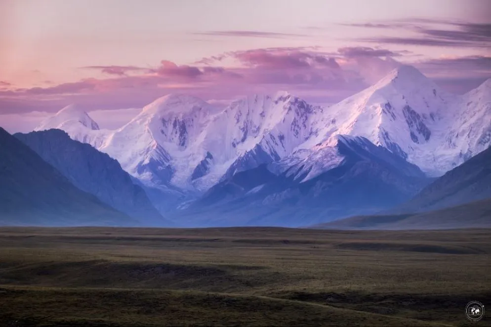 Kirghizistan, alba sui monti Tian Shan