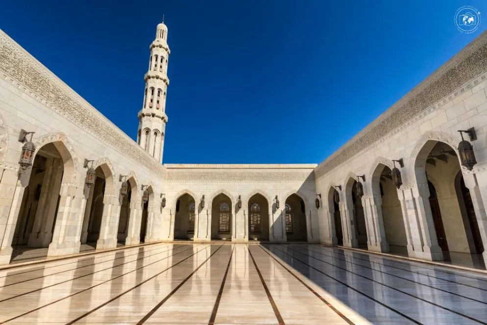 La Grande Moschea del sultano Qaboos a Muscat, in Oman