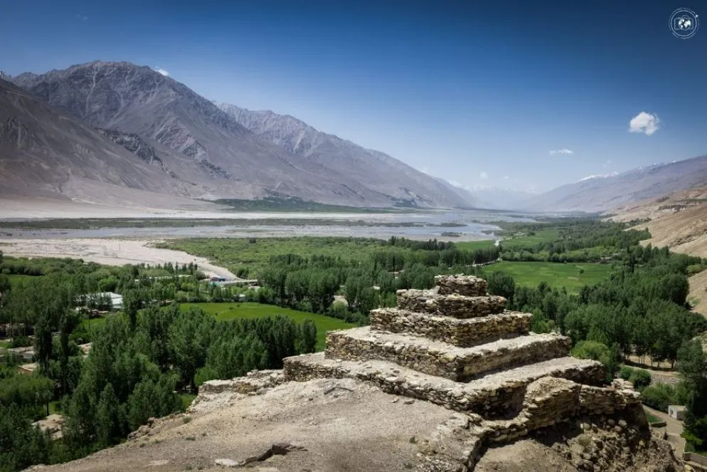 Una antichissima stupa buddista, nel corridoio del Wakhan