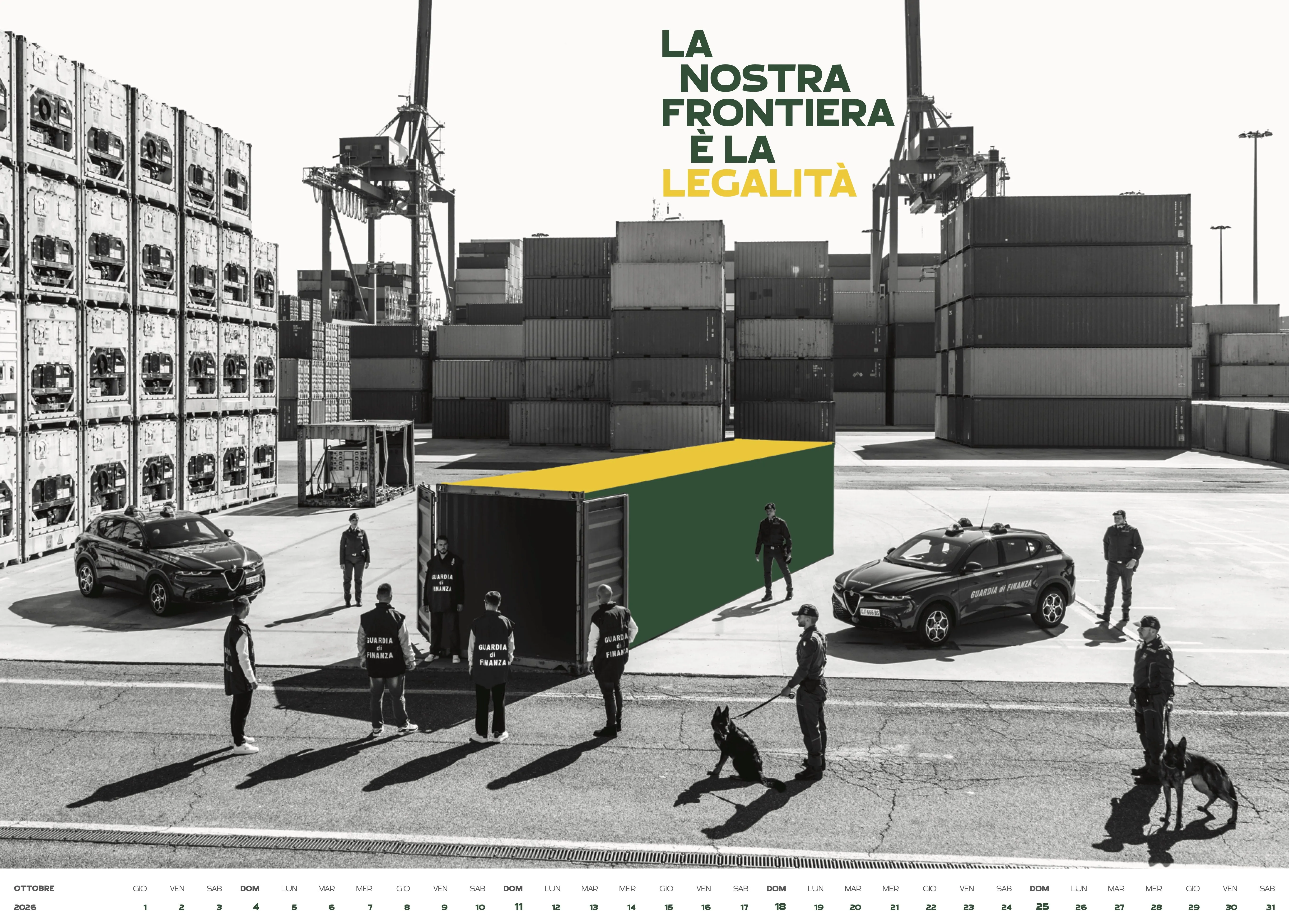 Il mese di ottobre del calendario 2026 della Guardia di Finanza.