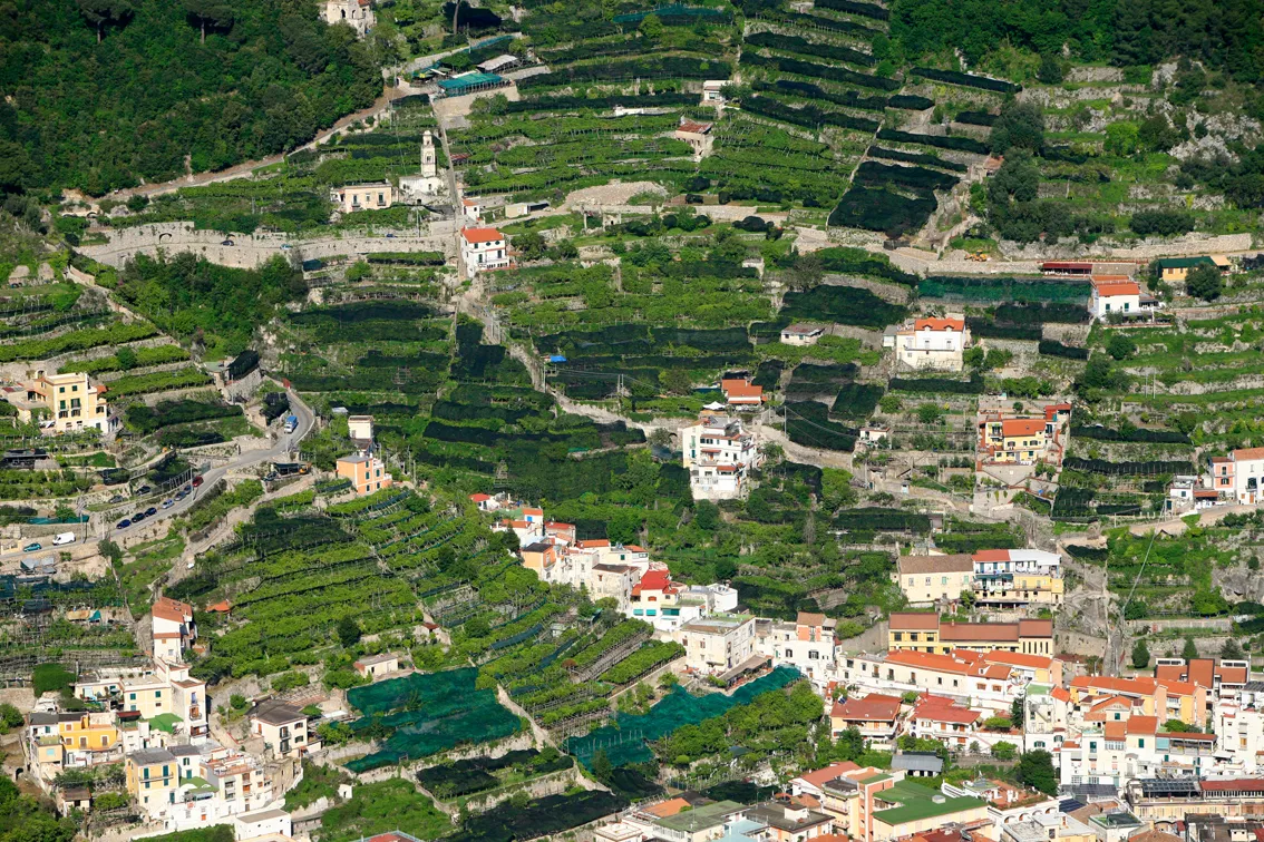 Paesaggio agricolo a terrazze sulla Costiera Amalfitana / Massimiliano Rella