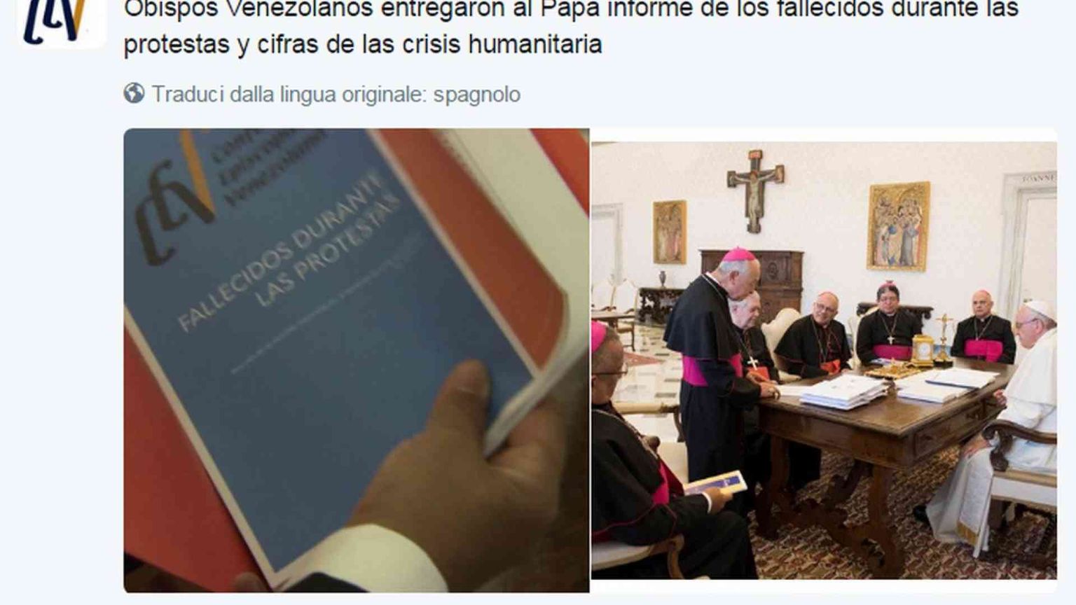 Il Papa incontra i vescovi del Venezuela