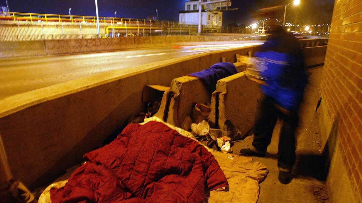 Un'intera città di senzatetto nel cuore gelato di New York