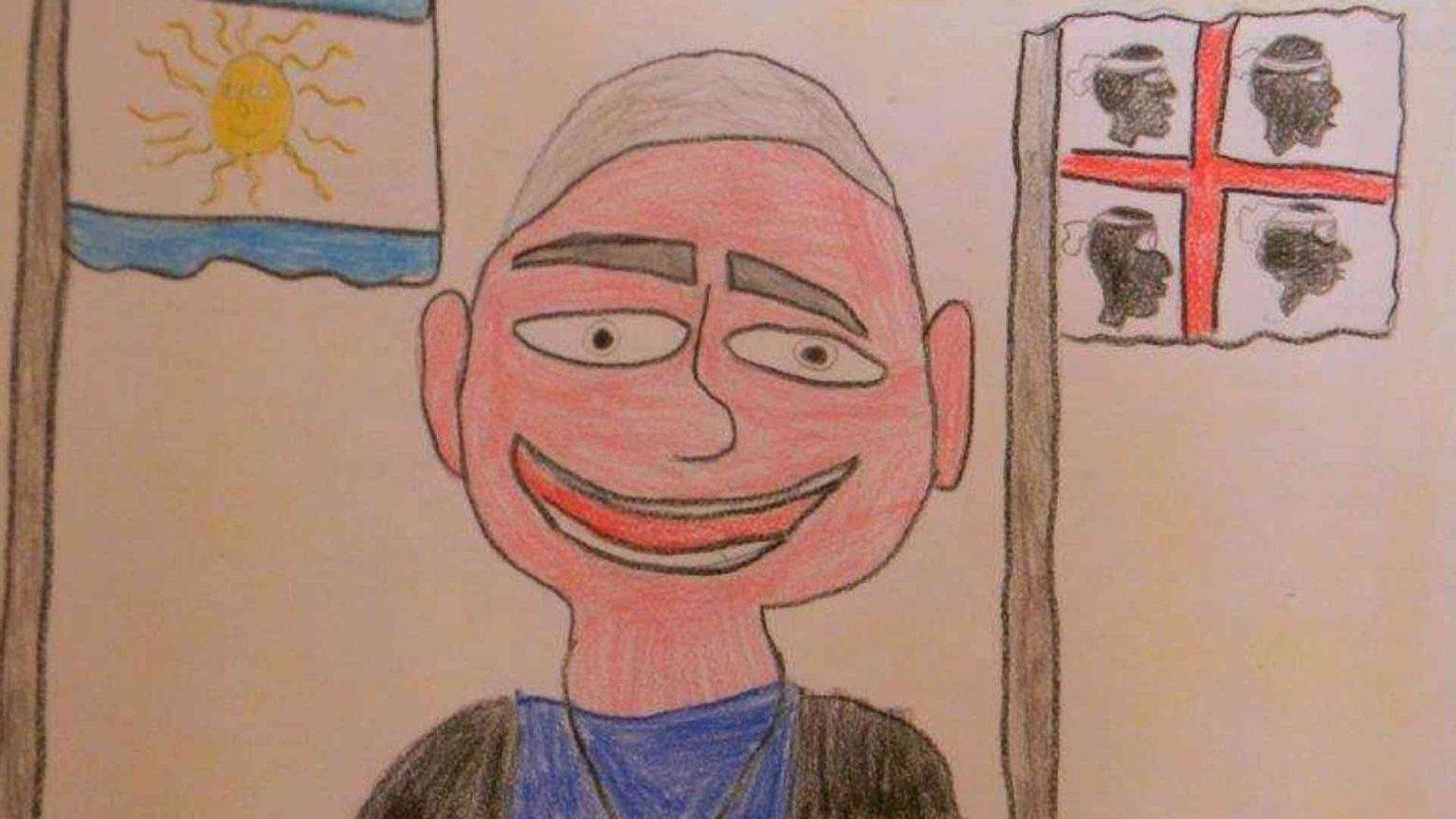 «Cari bambini, grazie per i disegni sul mio amico fratel Mura...»