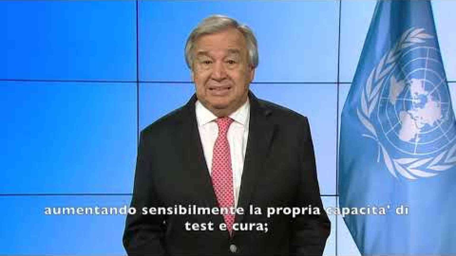 Il videomessaggio del segretario Onu Antonio Guterres