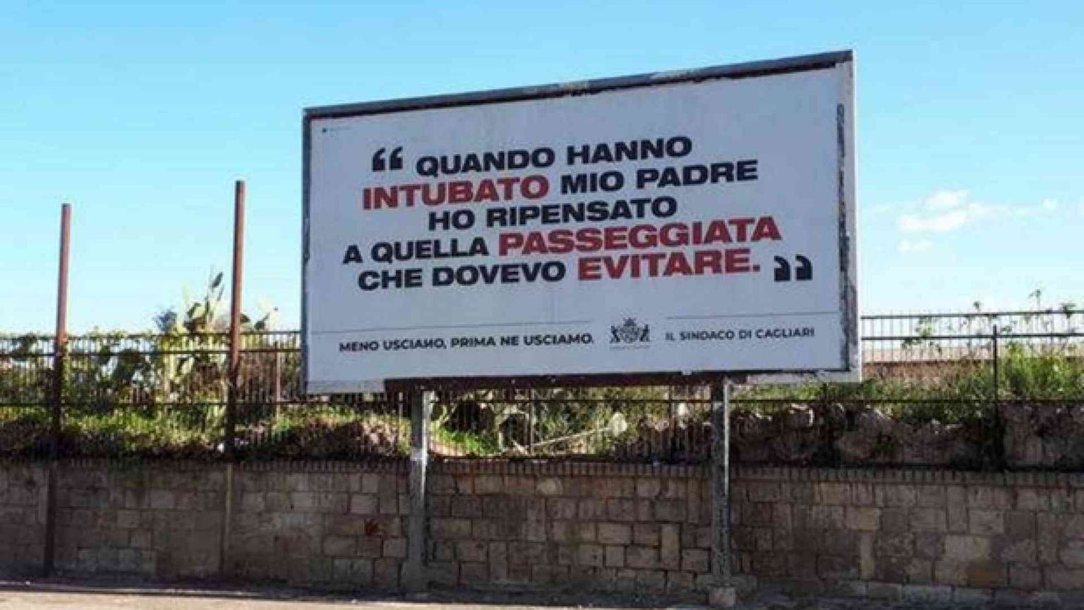 Cagliari: la campagna che divide sul coronavirus