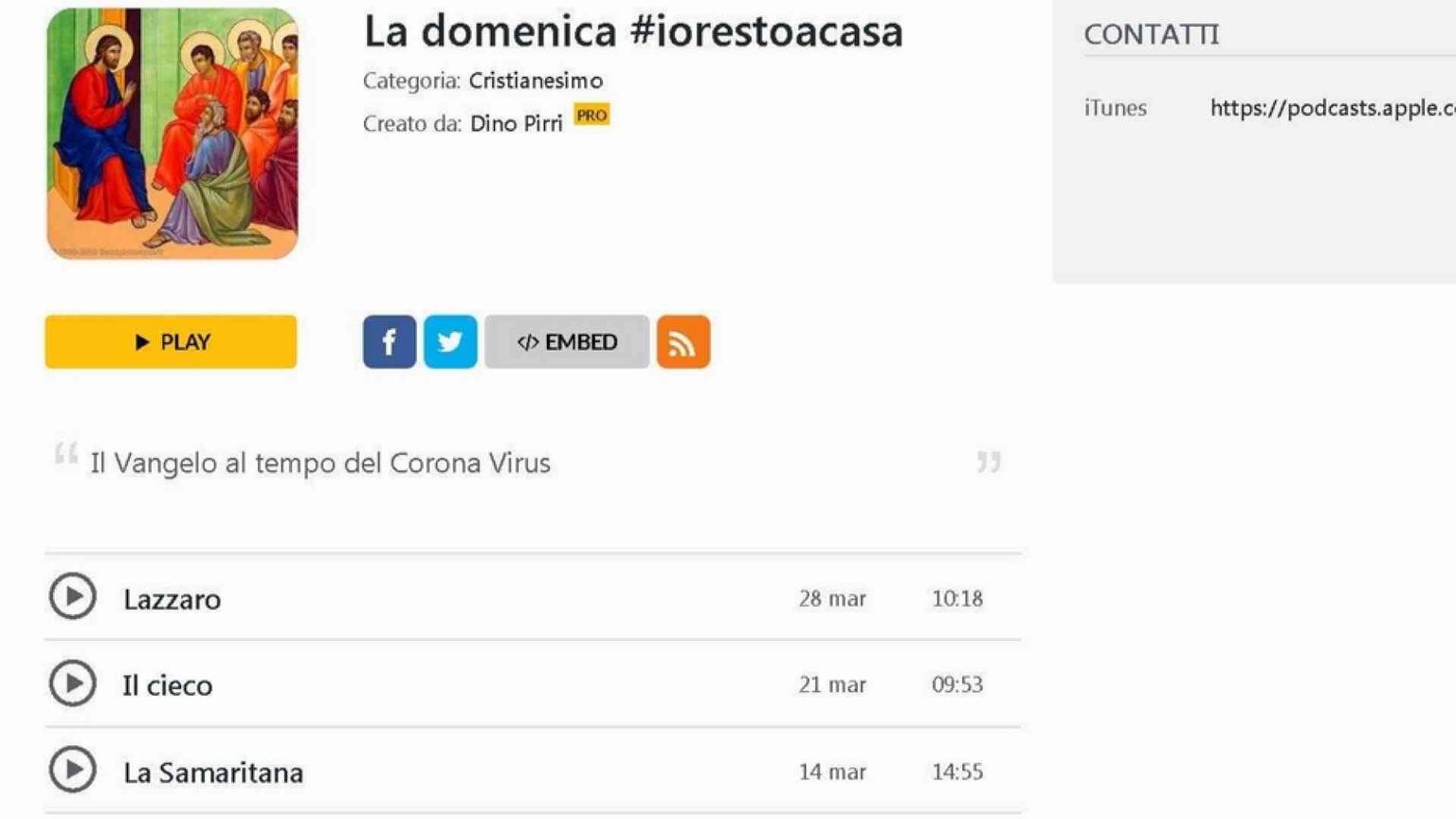 La Parola in podcast con le voci della tv e del cinema