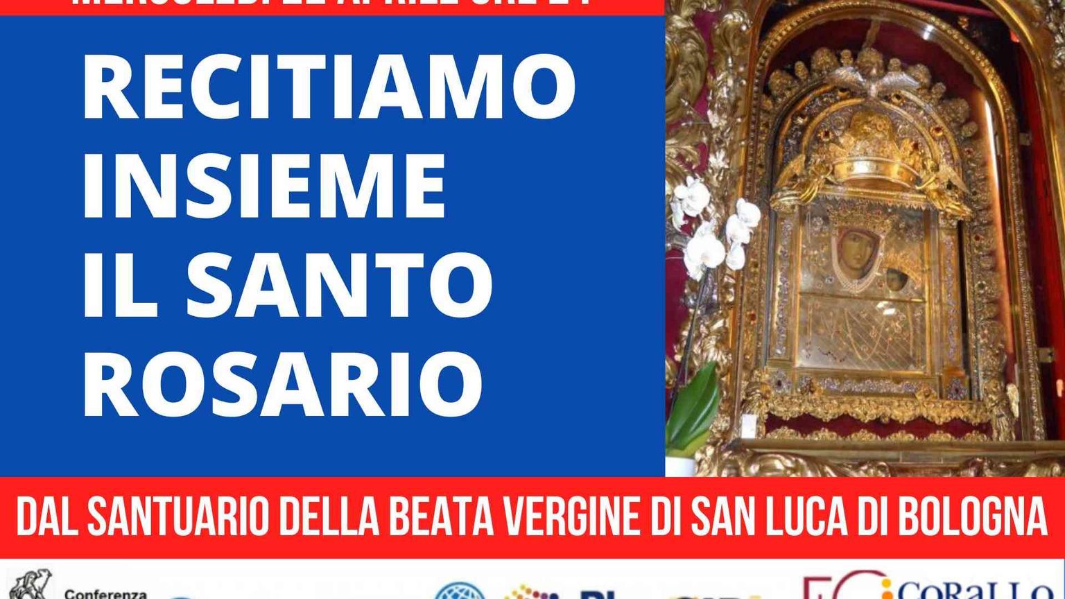 Mercoledì 22 aprile da Bologna il Rosario per l'Italia / LA DIRETTA