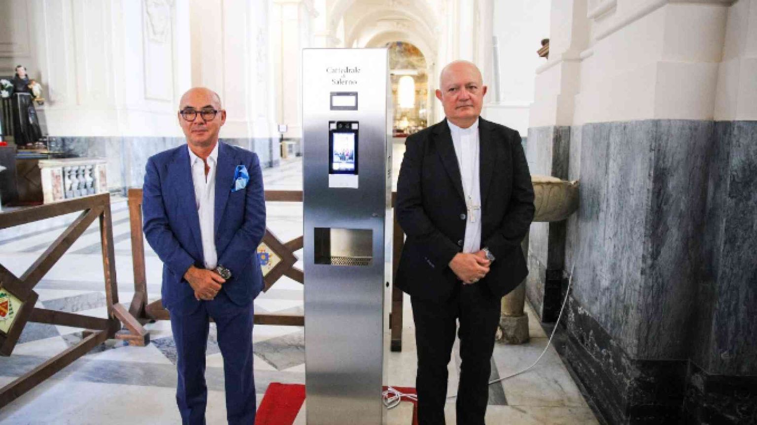Presentato al duomo il totem termoscanner