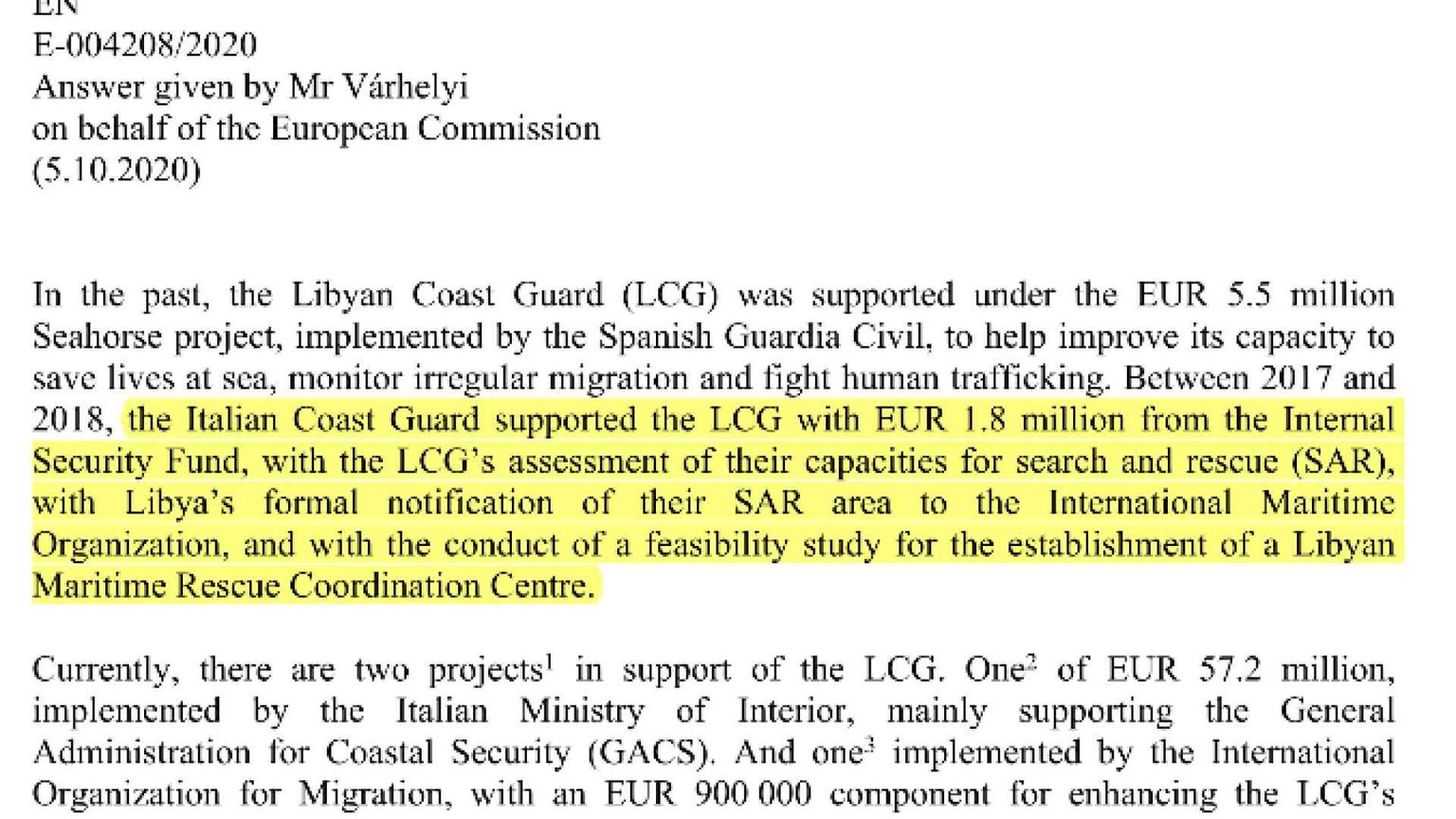 Ue: così l’Italia ha progettato e pagato la nascita dell’area Sar libica