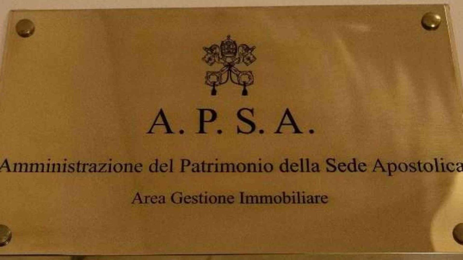 All’Apsa la gestione dei beni finora intestati alla Segreteria di Stato