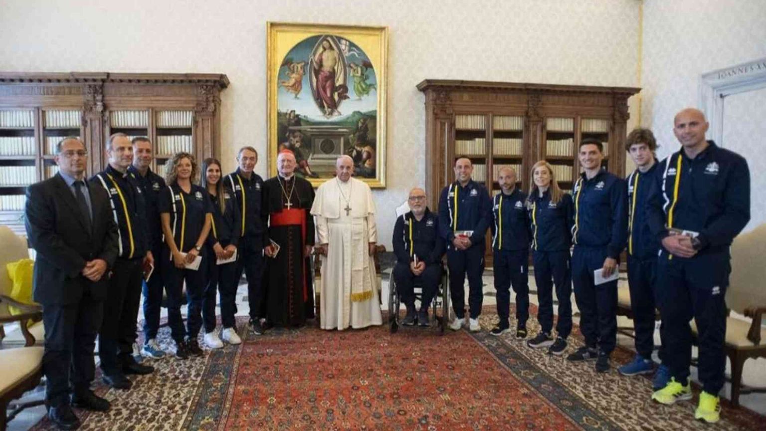 Francesco all'Athletica Vaticana :«Vivete uno stile di comunità»