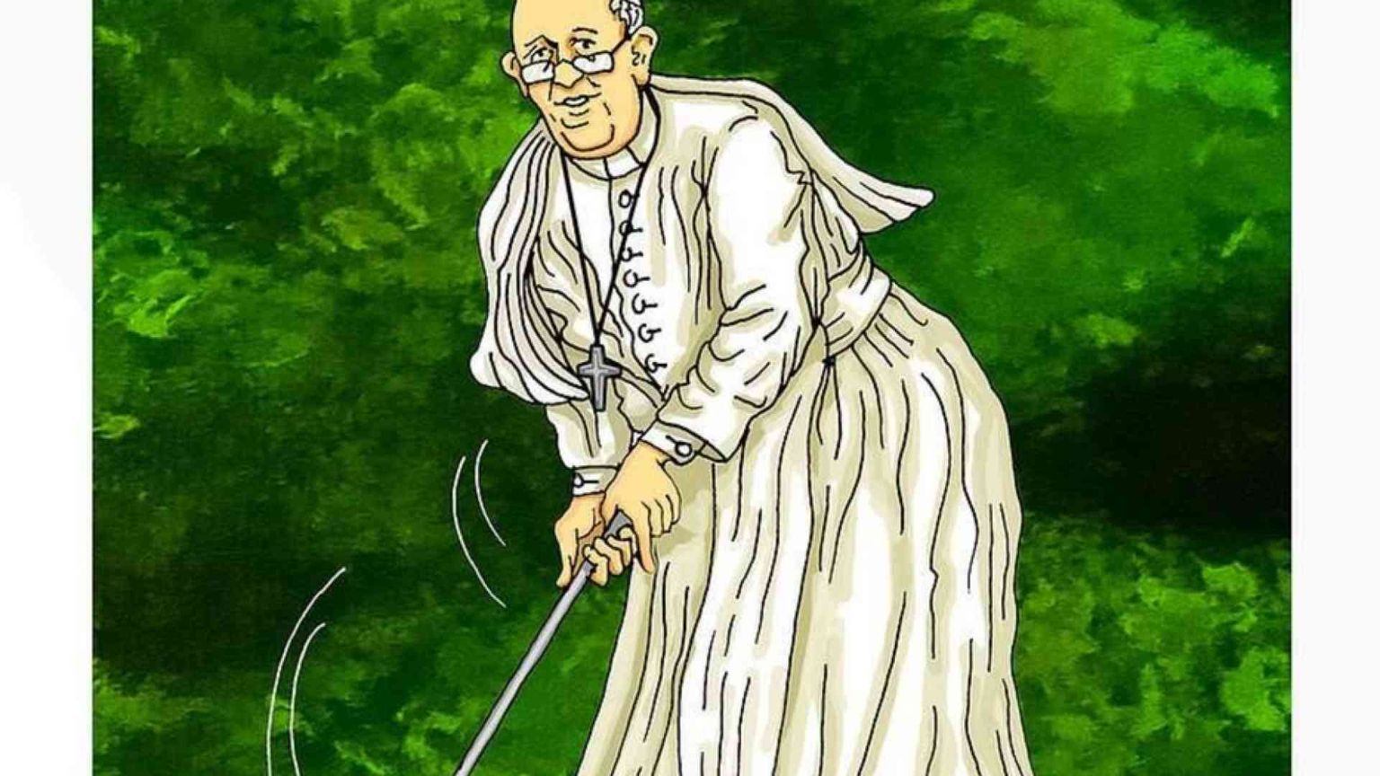 Il Papa che gioca a golf per la pace