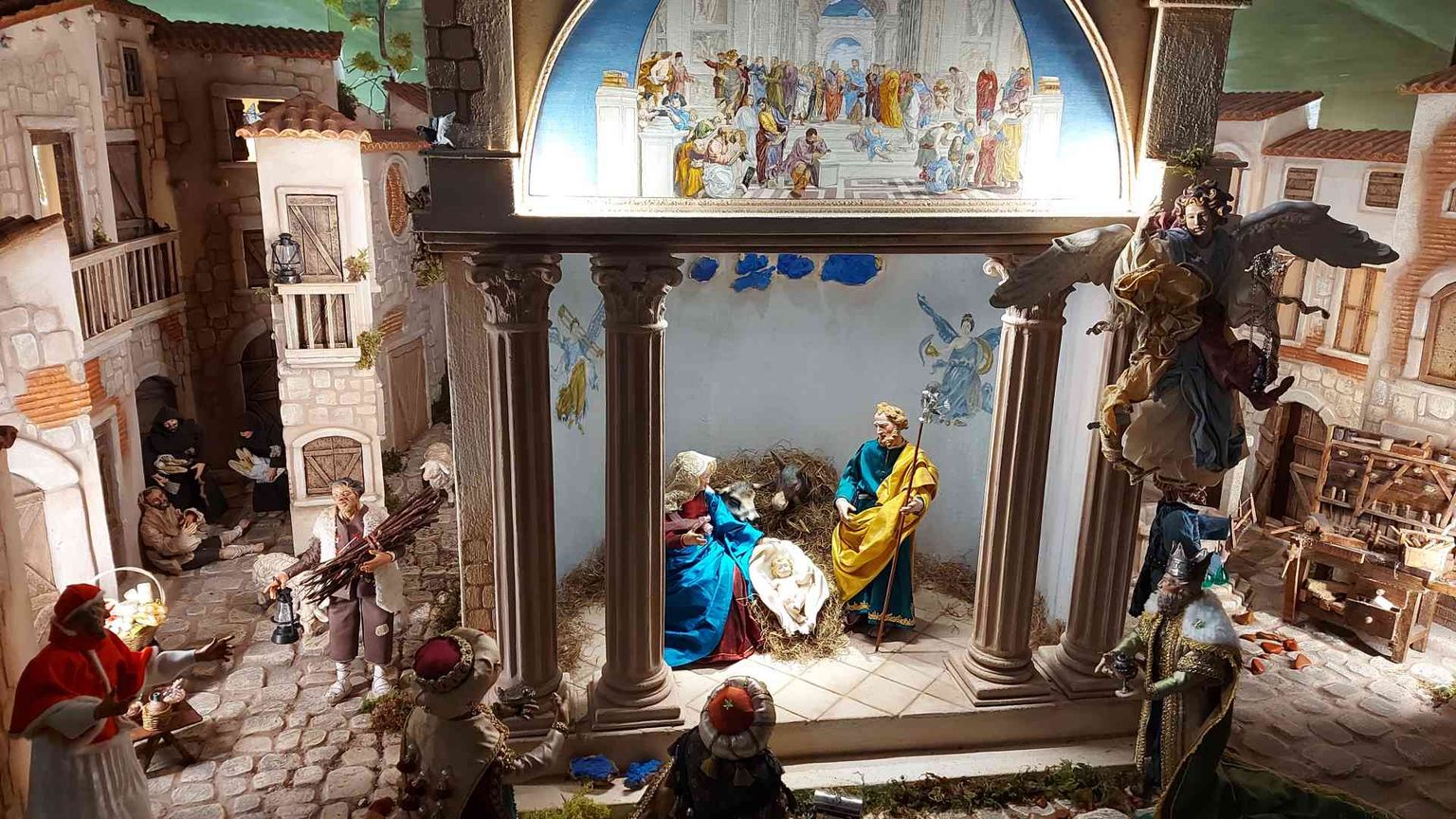 Anche Raffaello, Dante e Caravaggio nel presepe della Cappella Sistina