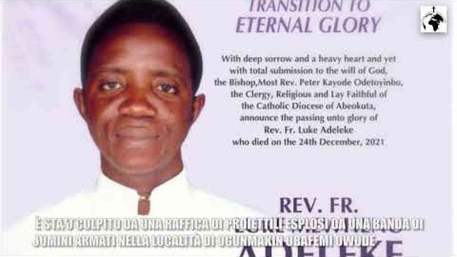 Nel 2021 assassinati nel mondo 22 missionari (anche laici)