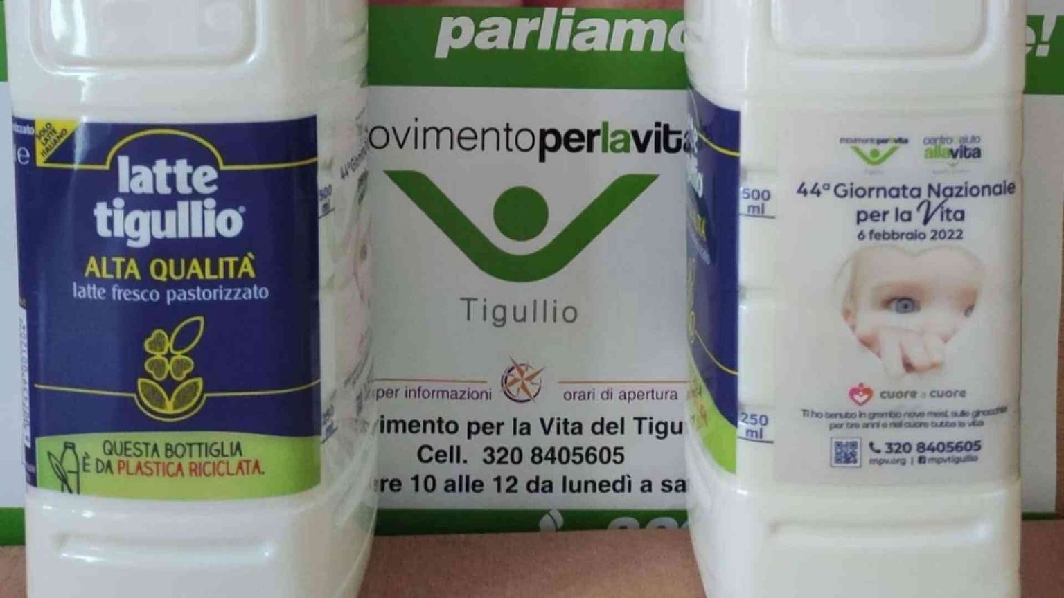 Con il latte fresco c'è la Giornata per la Vita