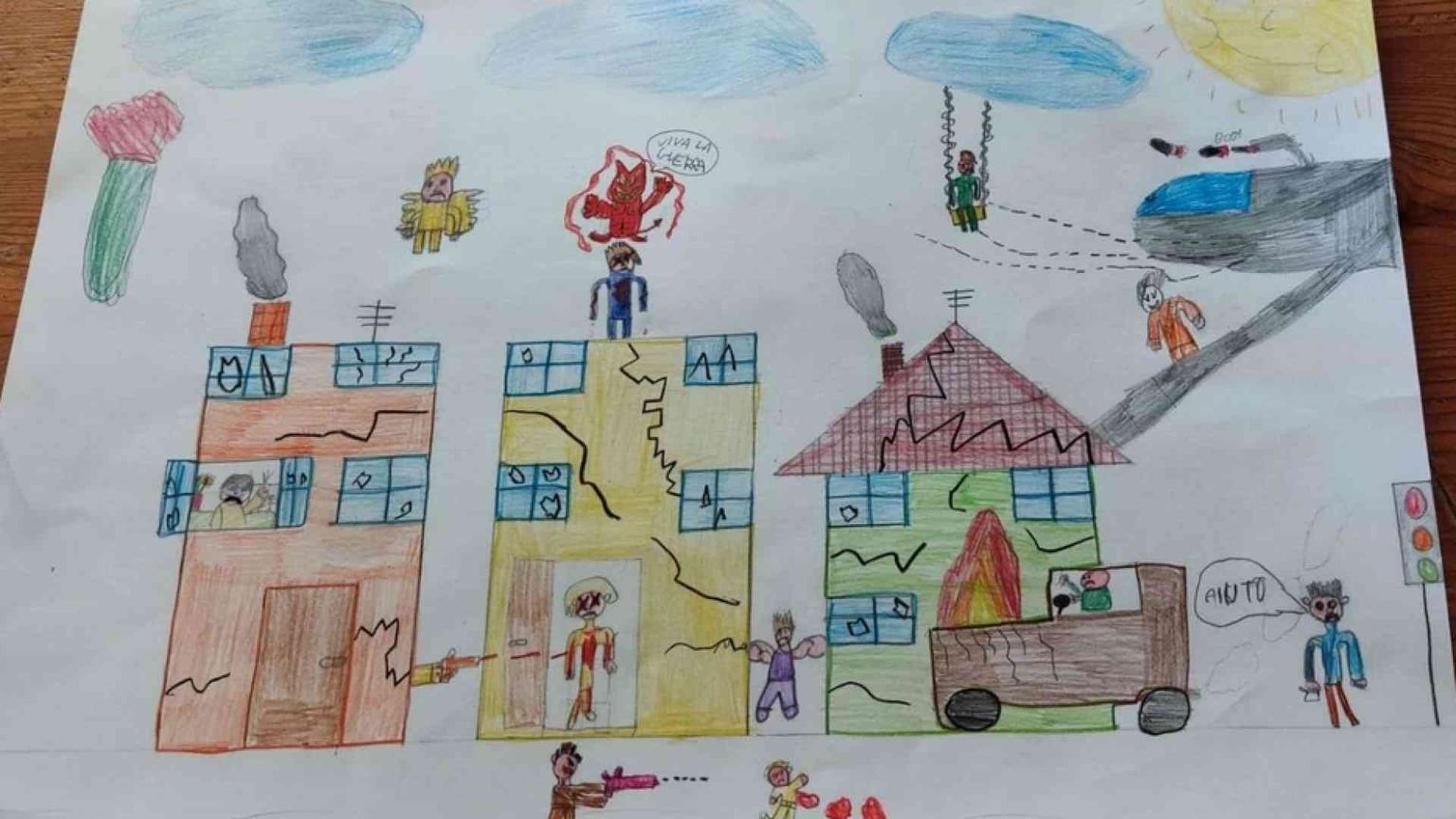Ecco come i bambini italiani e ucraini disegnano la guerra