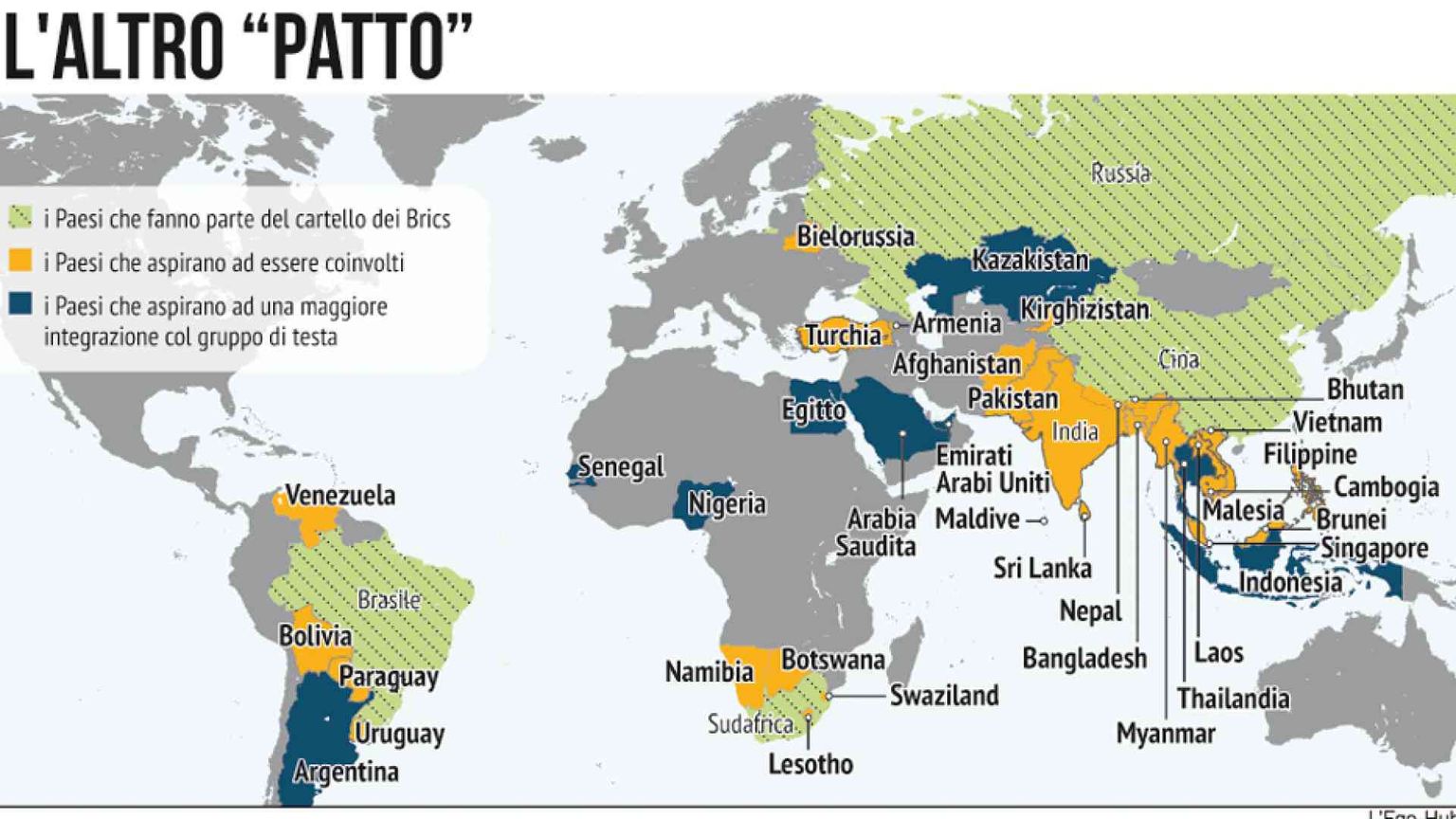 Dal movimento attorno ai Brics una mappa capovolta del potere