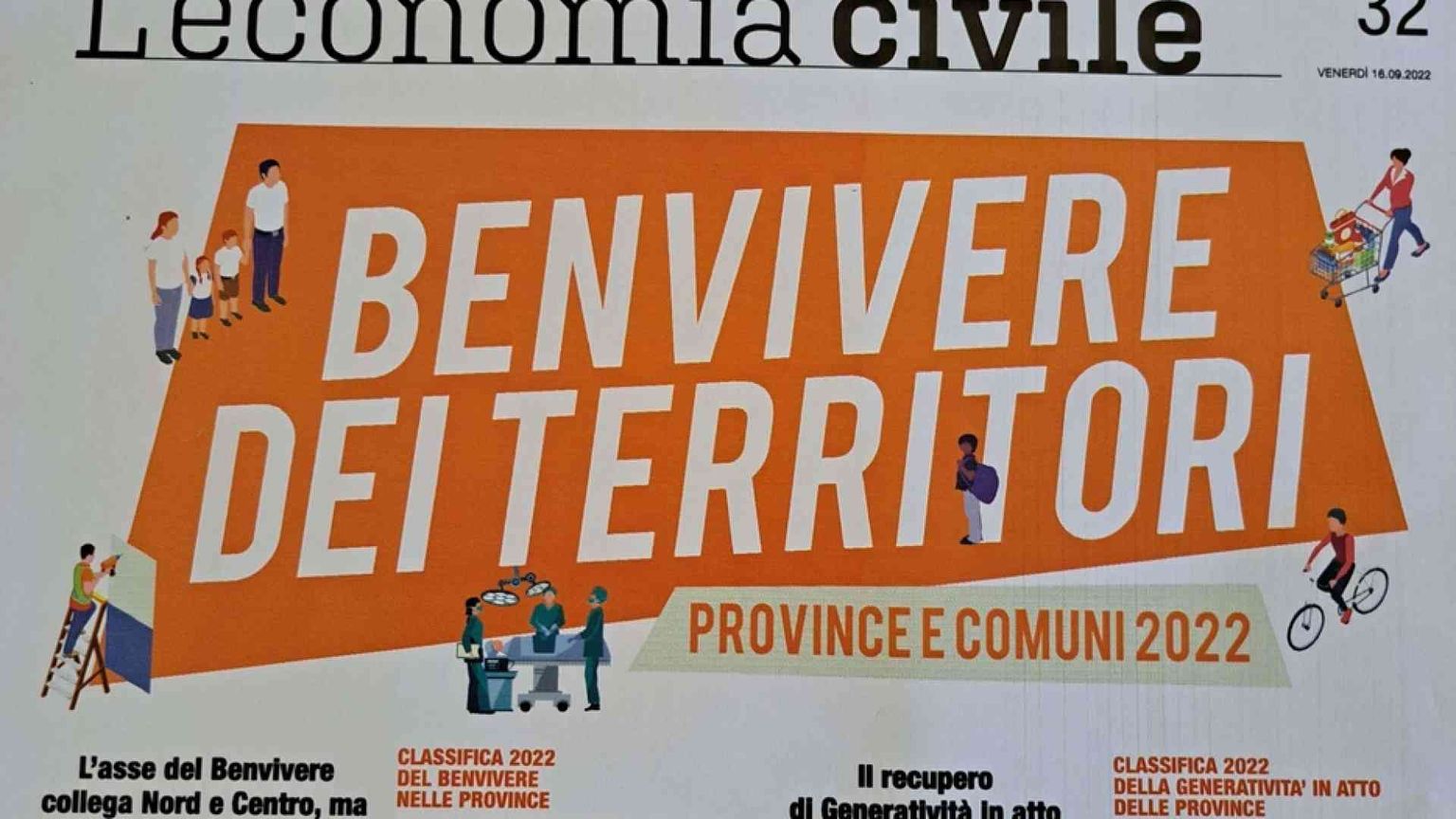 Rapporto sul BenVivere delle province e dei comuni italiani 2022