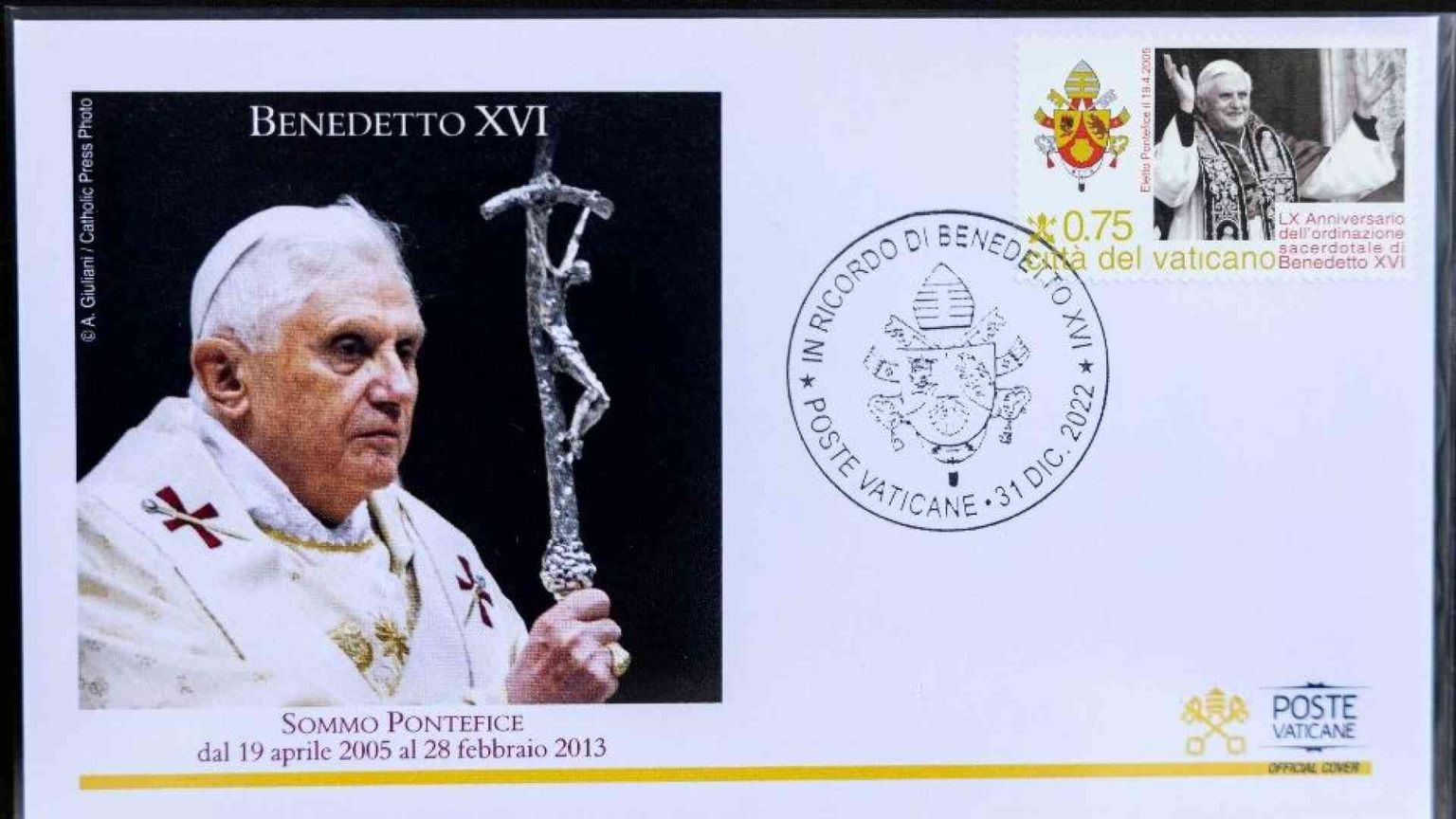 Poste Vaticane, emesso un annullo filatelico per Benedetto XVI