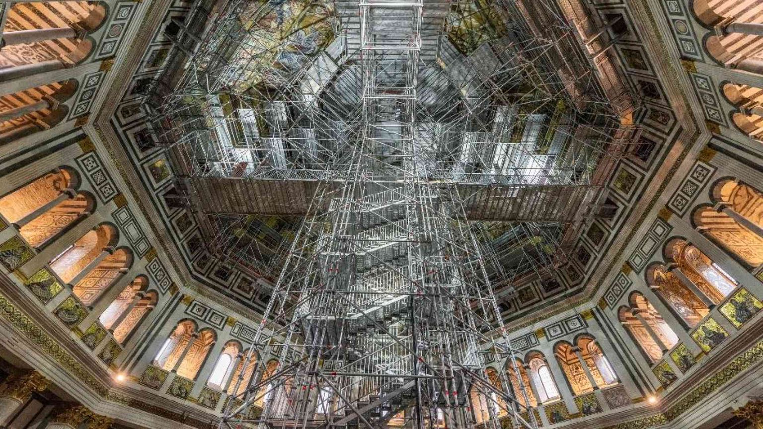 Al via gli interventi sui mosaici della cupola del Battistero di Firenze