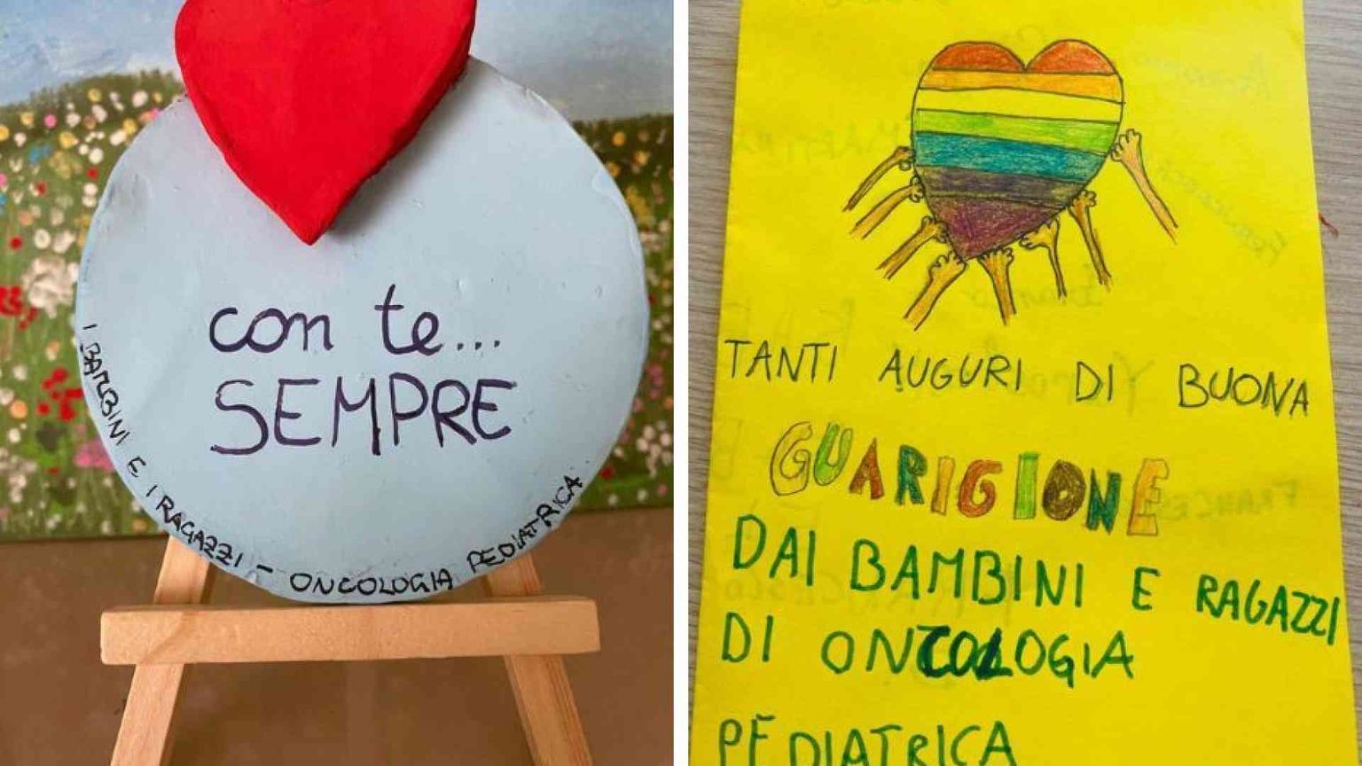 Francesco sfebbrato ha ripreso il lavoro. Il grazie per i disegni dei bimbi