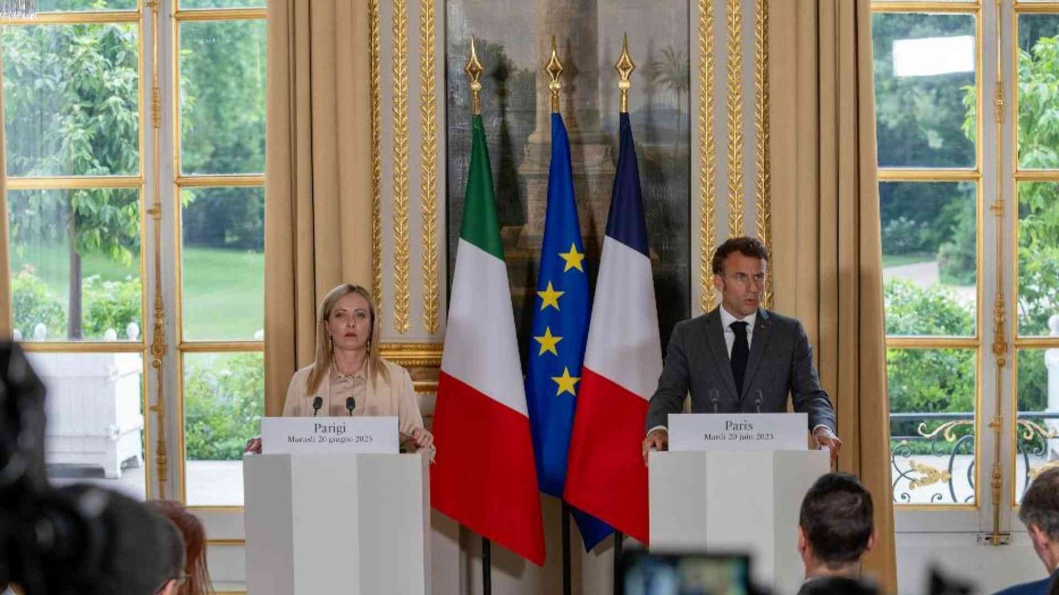 Meloni a Parigi, con Macron condivisione su Mediterraneo e politiche Ue